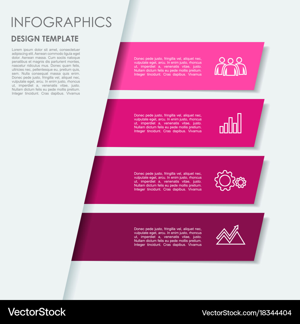 Infographic template can be used for workflow vector image