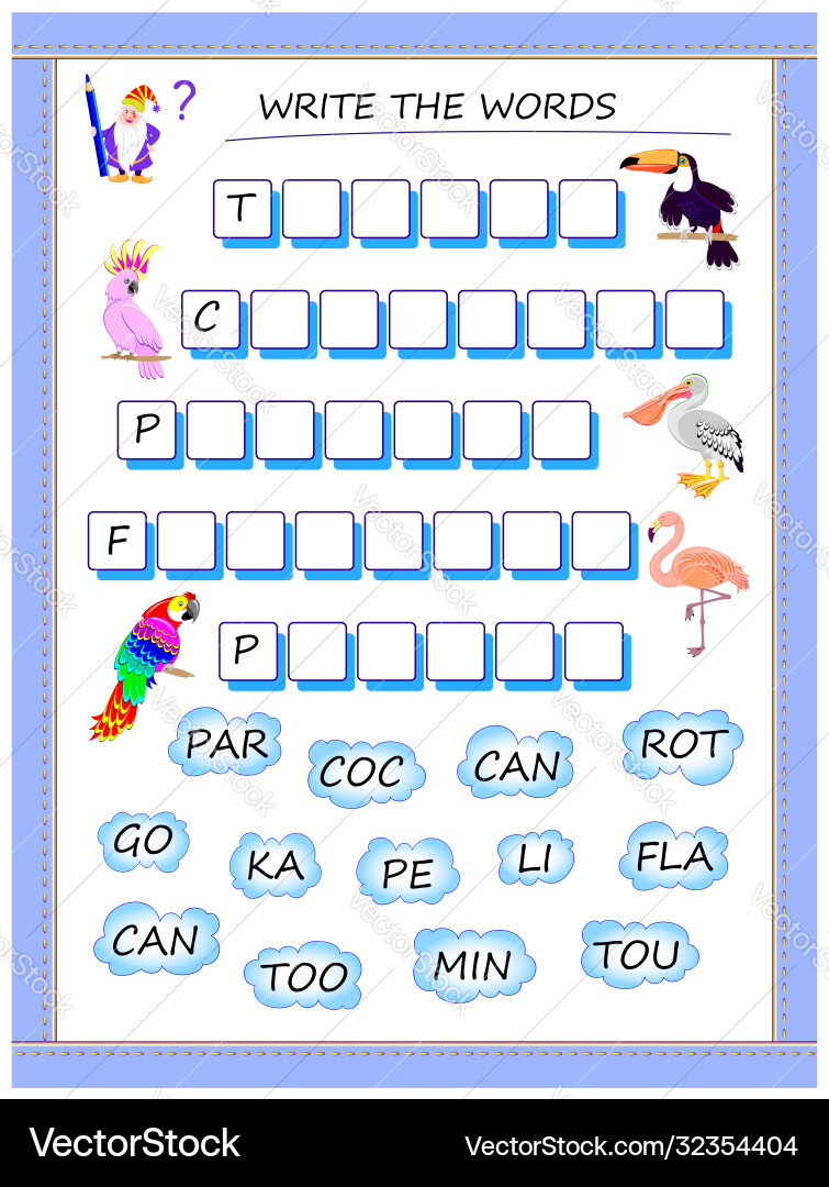 Logik Puzzle-Spiel zum Lernen englisch sammeln Wörter Logik Puzzle-Spiel zum Lernen englisch sammeln Wörter vektorbild