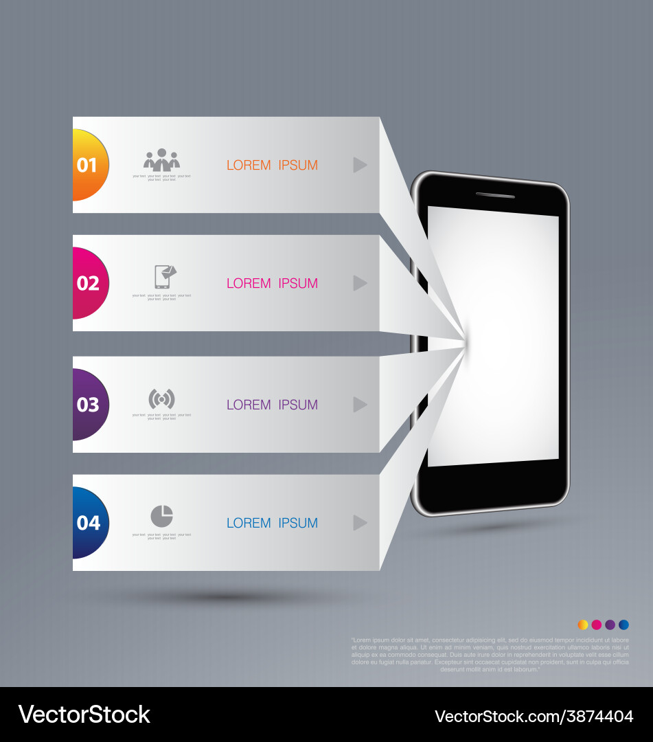 Modern Smartphone Data Display vector image