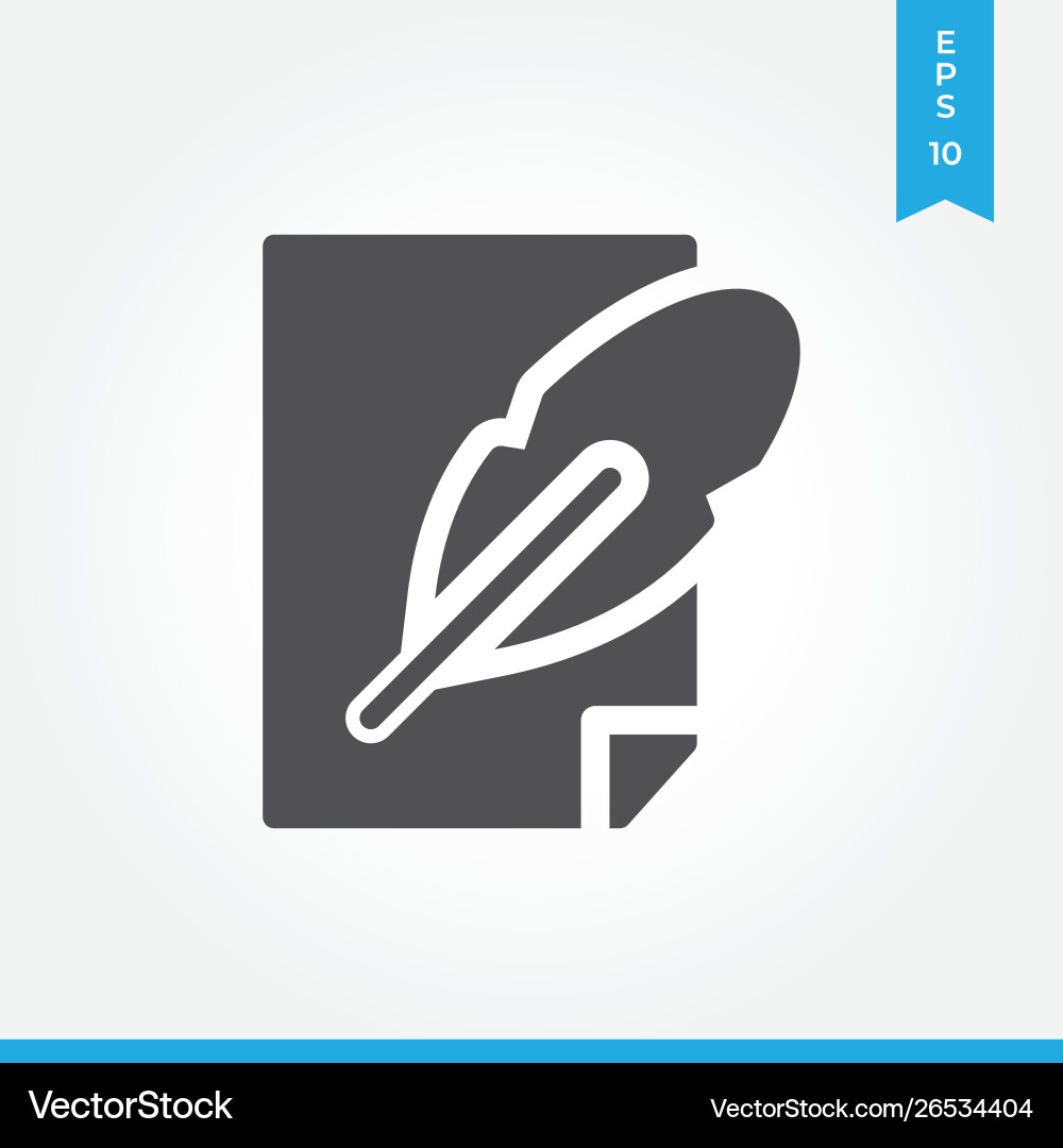 Paper feather icon simple sign for web site Paper feather icon simple sign for web site Vector Image