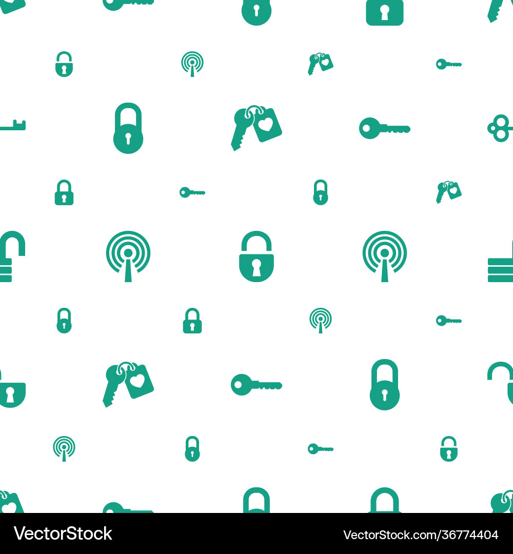 Password icons pattern seamless white background Vector Image