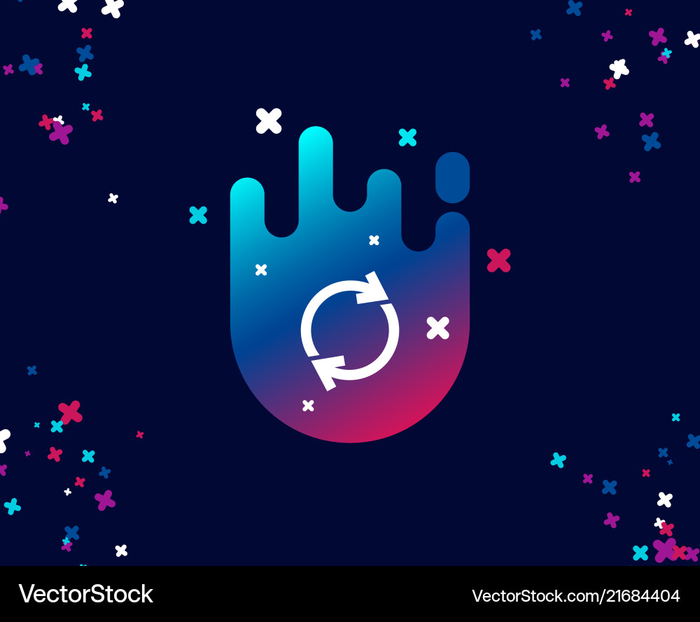 Refresh simple icon rotation arrow sign vector image