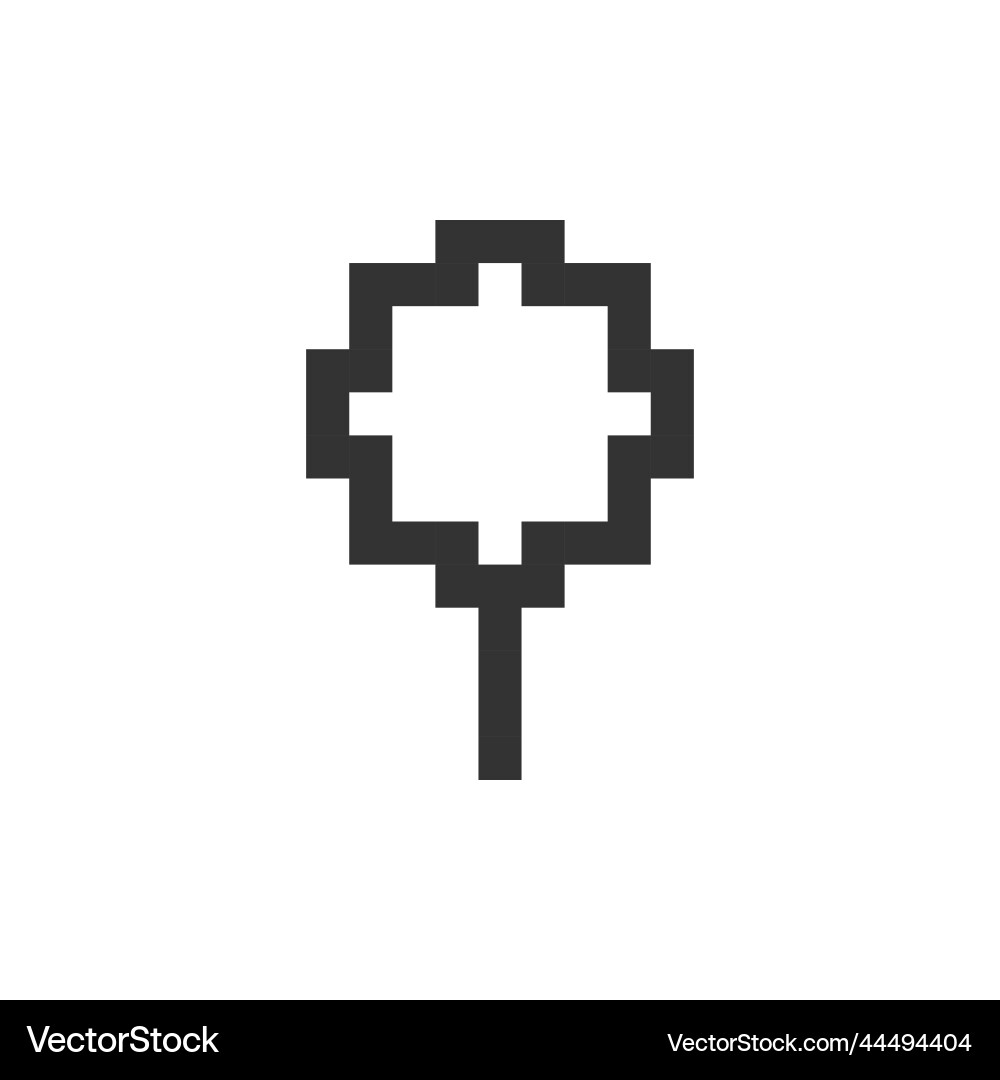 Round pushpin pixelated ui icon Round pushpin pixelated ui icon vector image