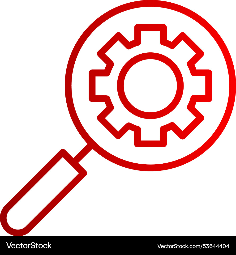 Search line gradient icon vector image