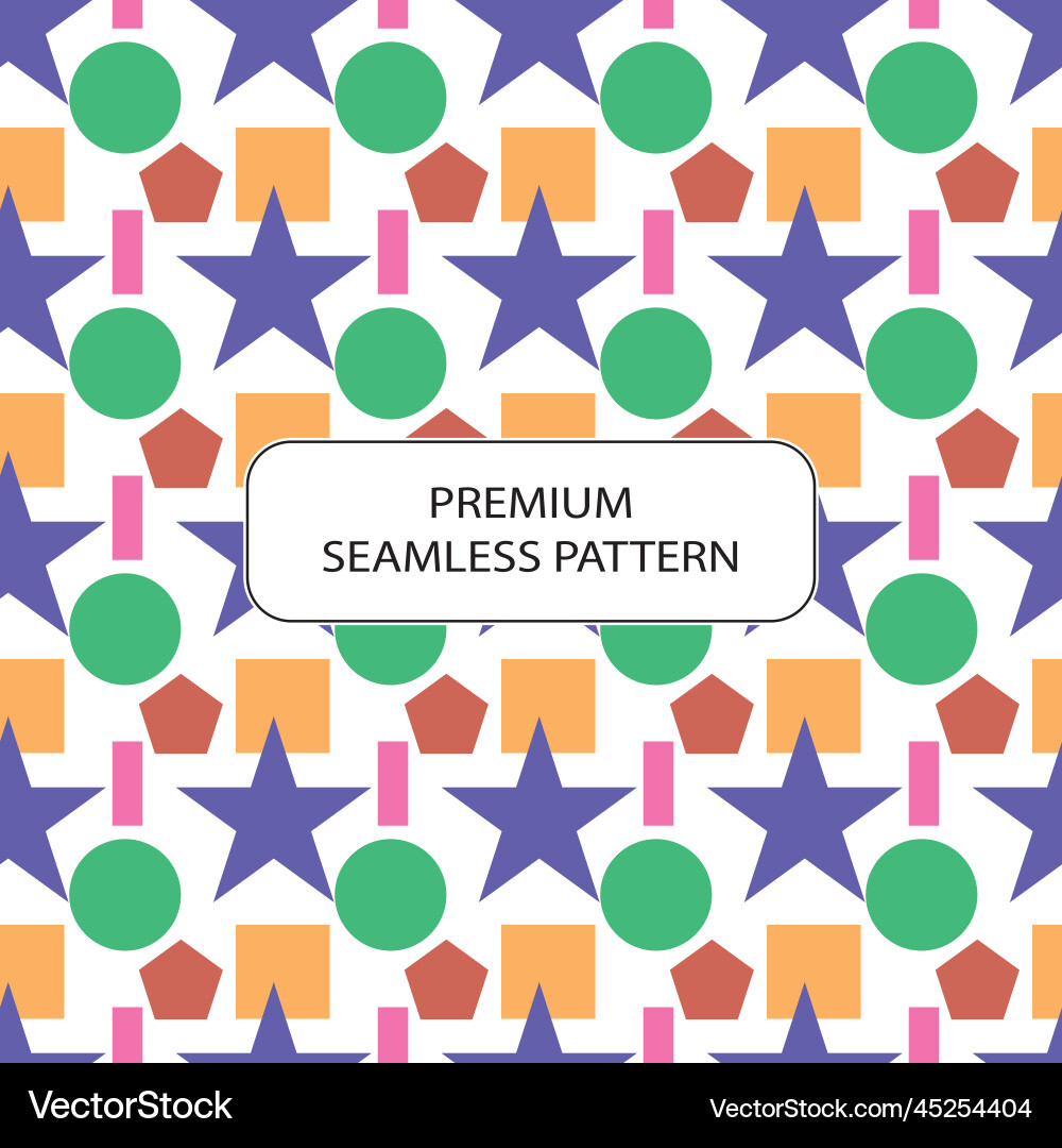 Shape regular seamless pattern abstract premium Vector Image