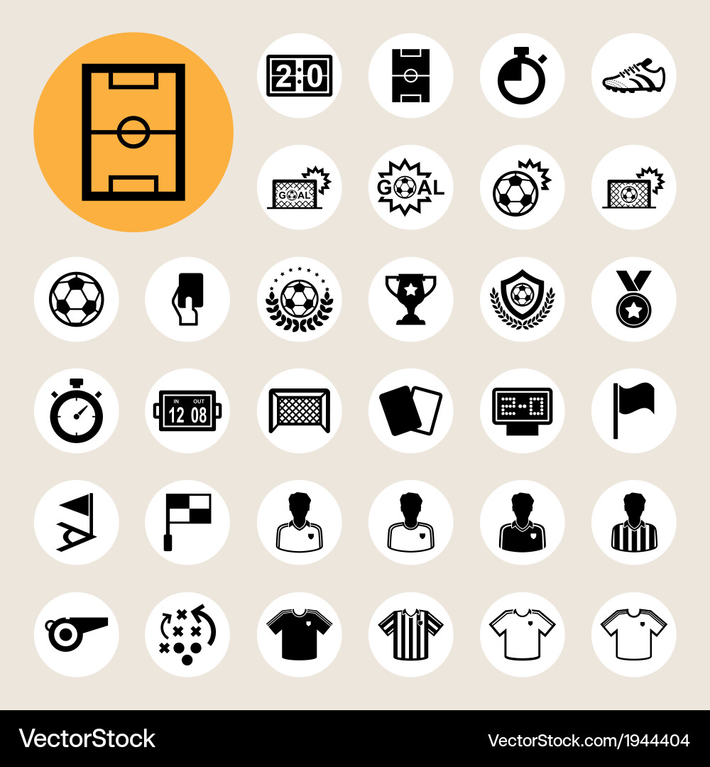 Soccer Icon Set - Sports Collection Vector Image