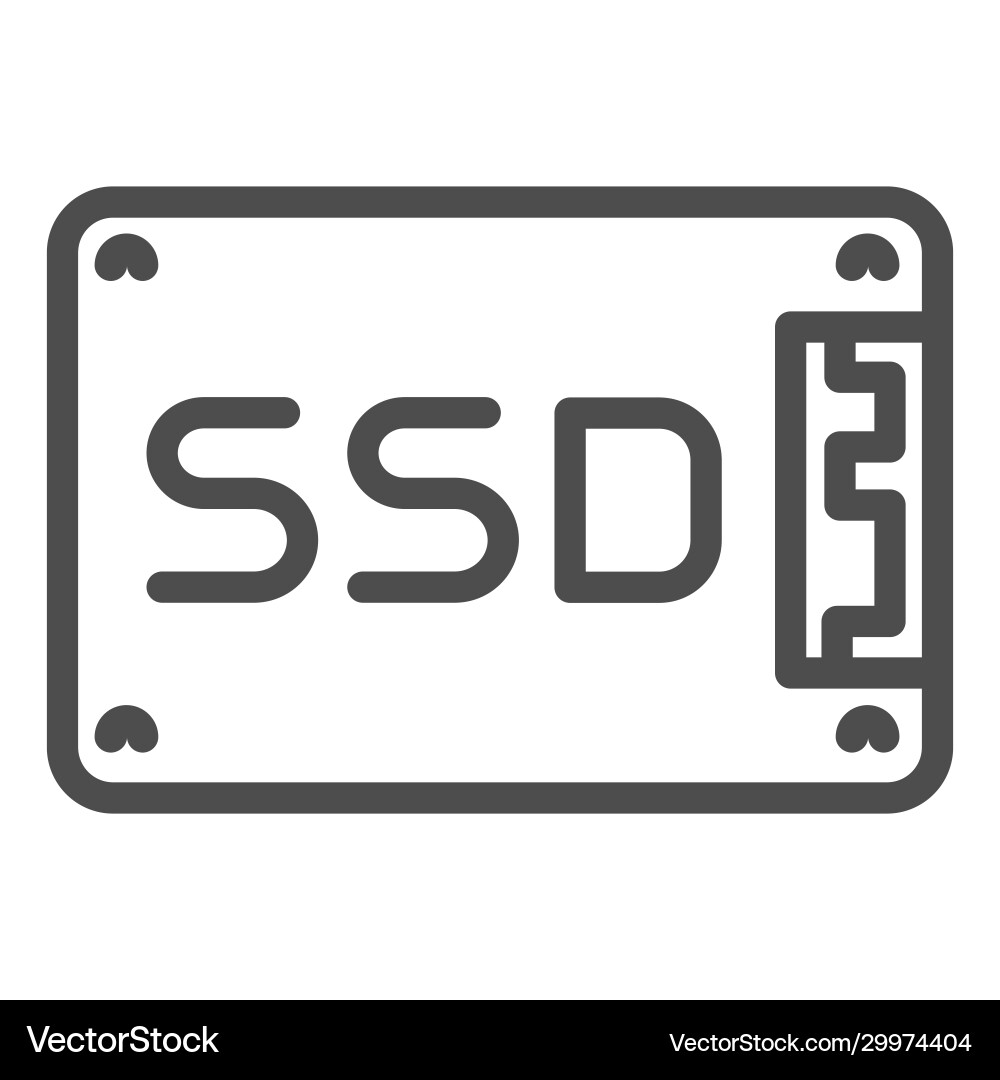 Solid state drive line icon Datenspeicher Solid state drive line icon Datenspeicher vektorbild