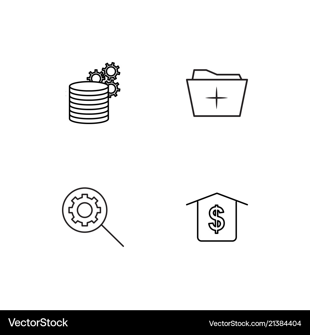 Time linear icons set simple outline vector image