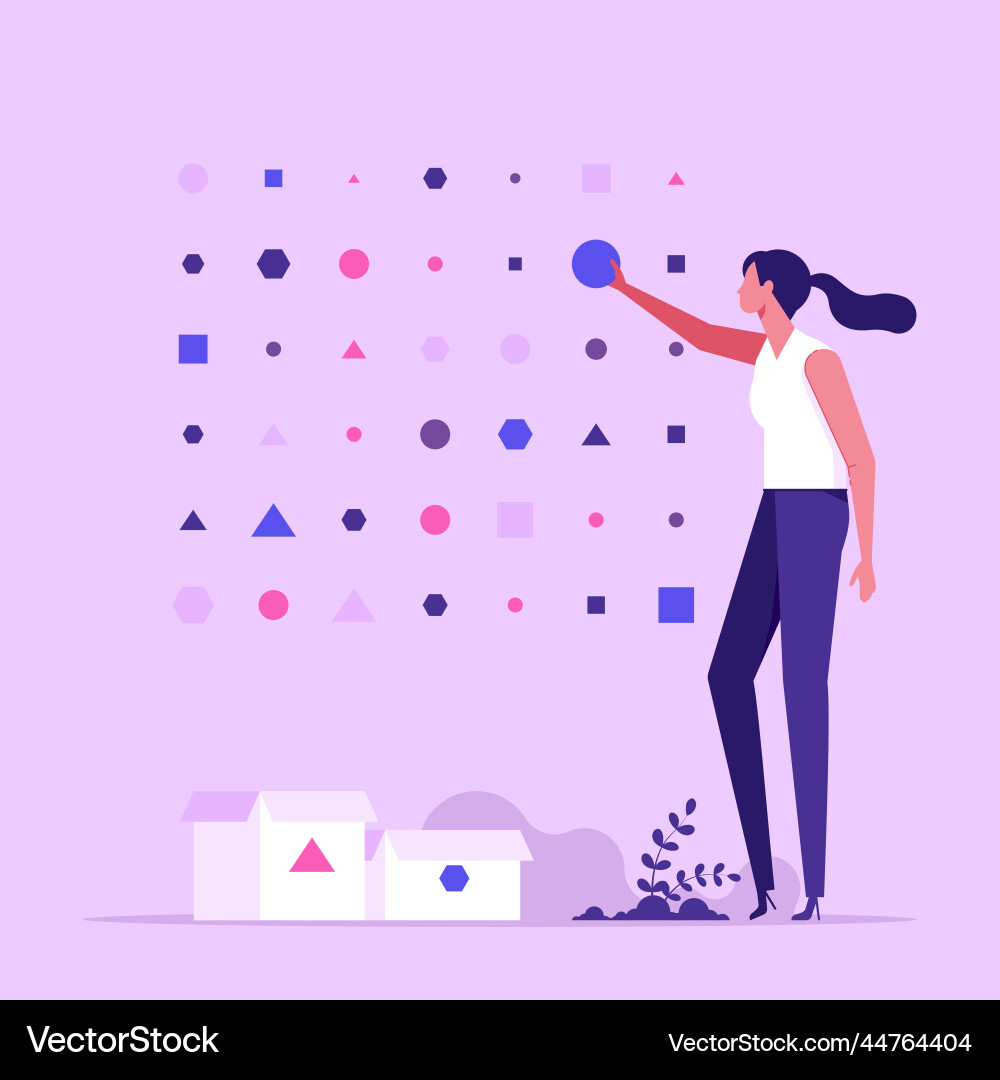Unstructured Data Sorting vector image