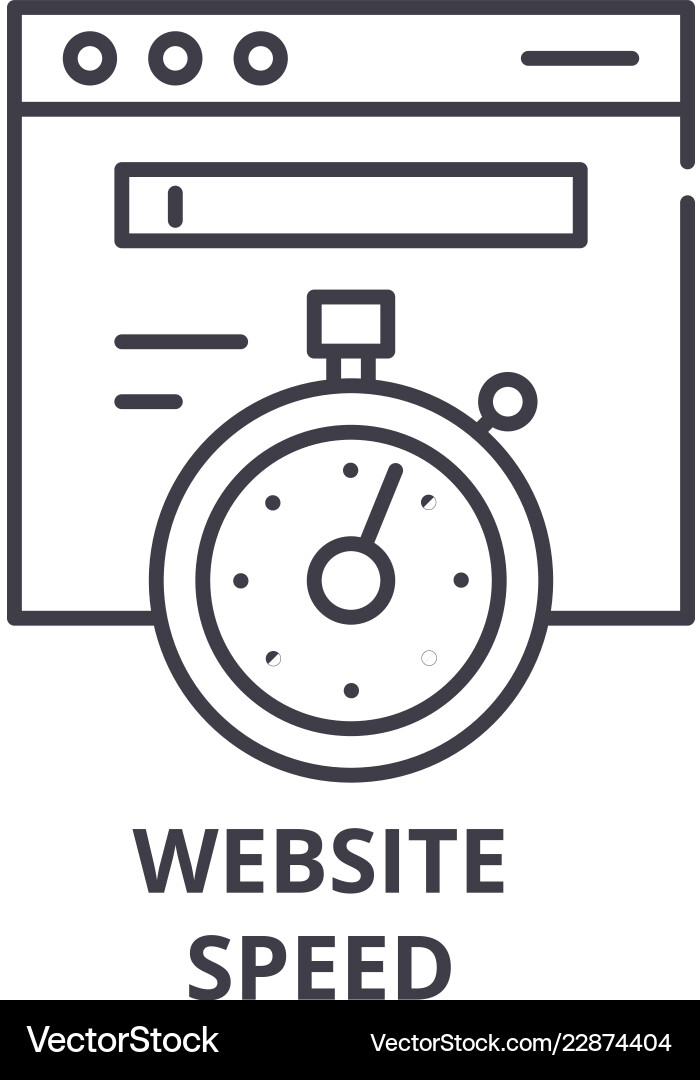 Website speed line icon concept Website speed line icon concept vector image