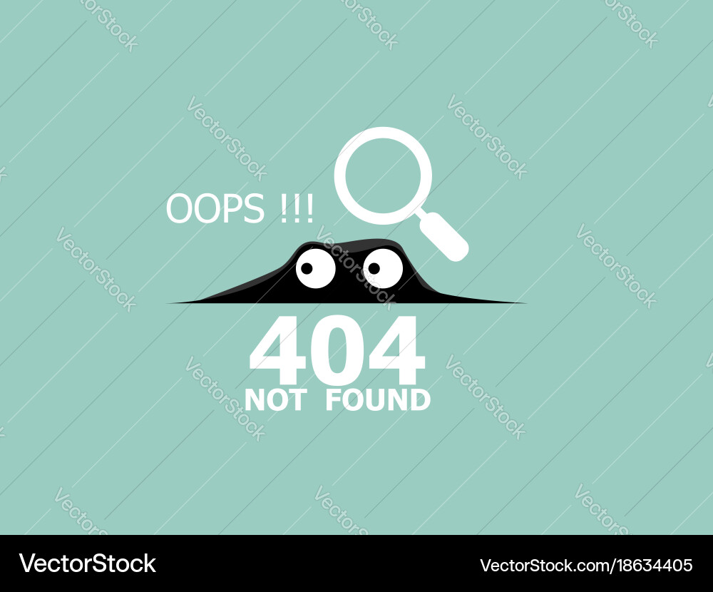 404 Error Page - Oops! vector image