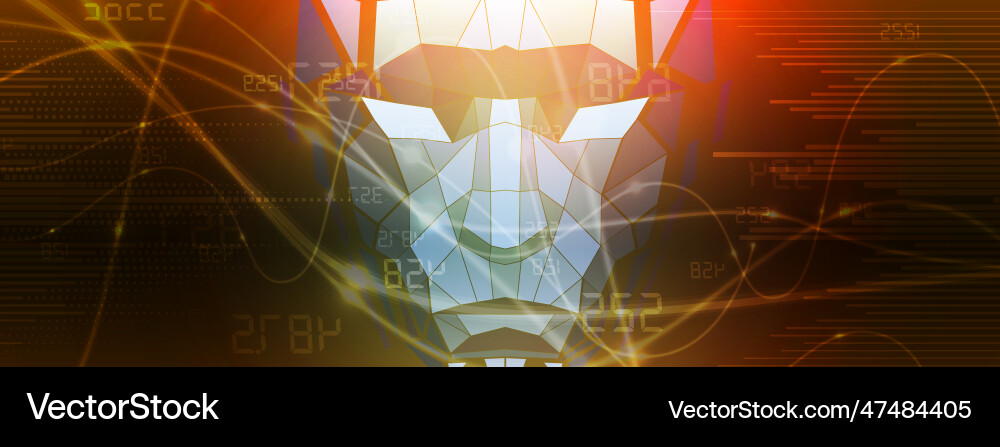 Abstract artificial intelligence cloud computing Vector Image