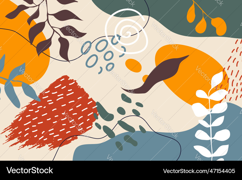 Abstract Botanical Pattern vector image