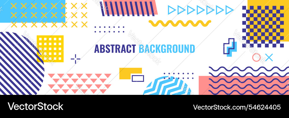 Abstract geometric shapes modern memphis banner Abstract geometric shapes modern memphis banner vector image