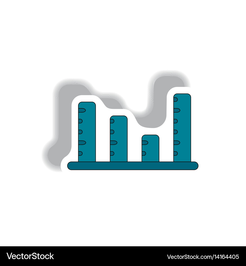 Bar graph business statistic vector image