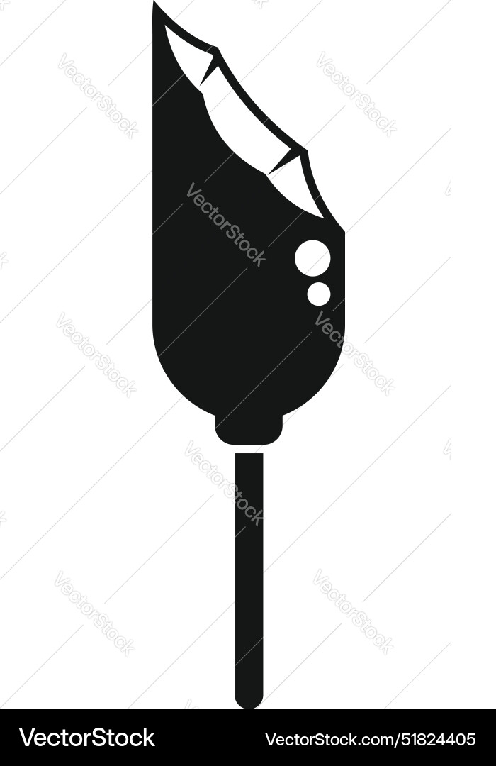 Bitten ice cream on stick icon simple style Bitten ice cream on stick icon simple style Vector Image