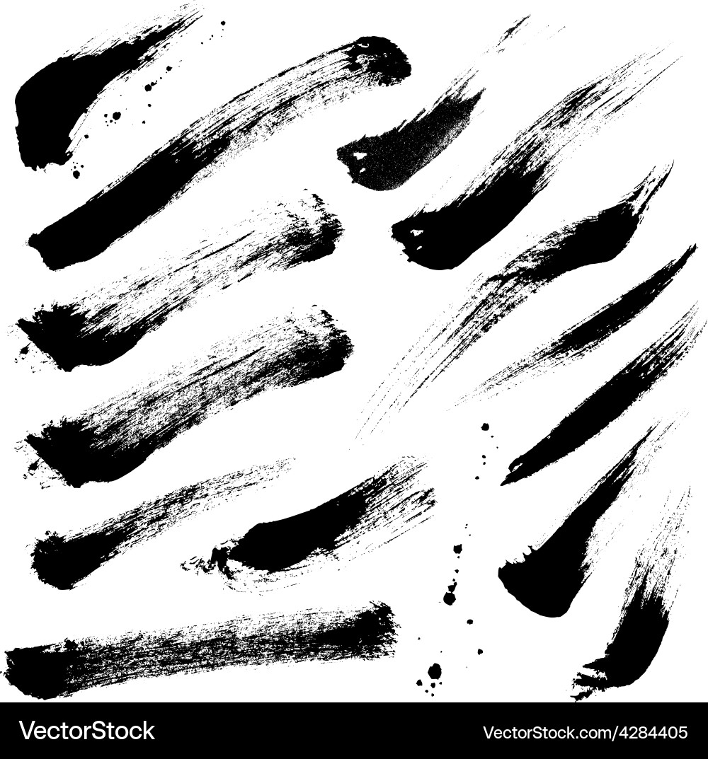 Brush strokes Royalty Free Vector Image - VectorStock