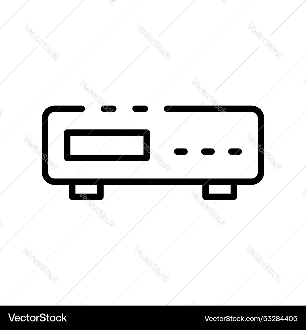 Cd player icon outline style design isolated Cd player icon outline style design isolated Vector Image