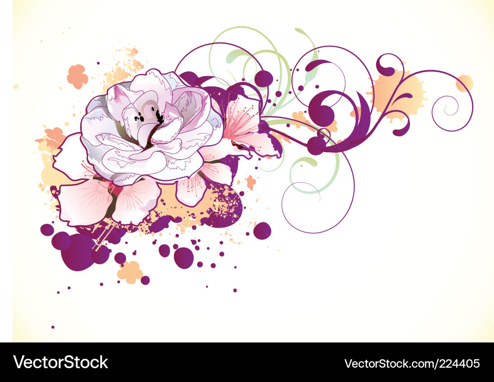 Floral decorative background Vector Image