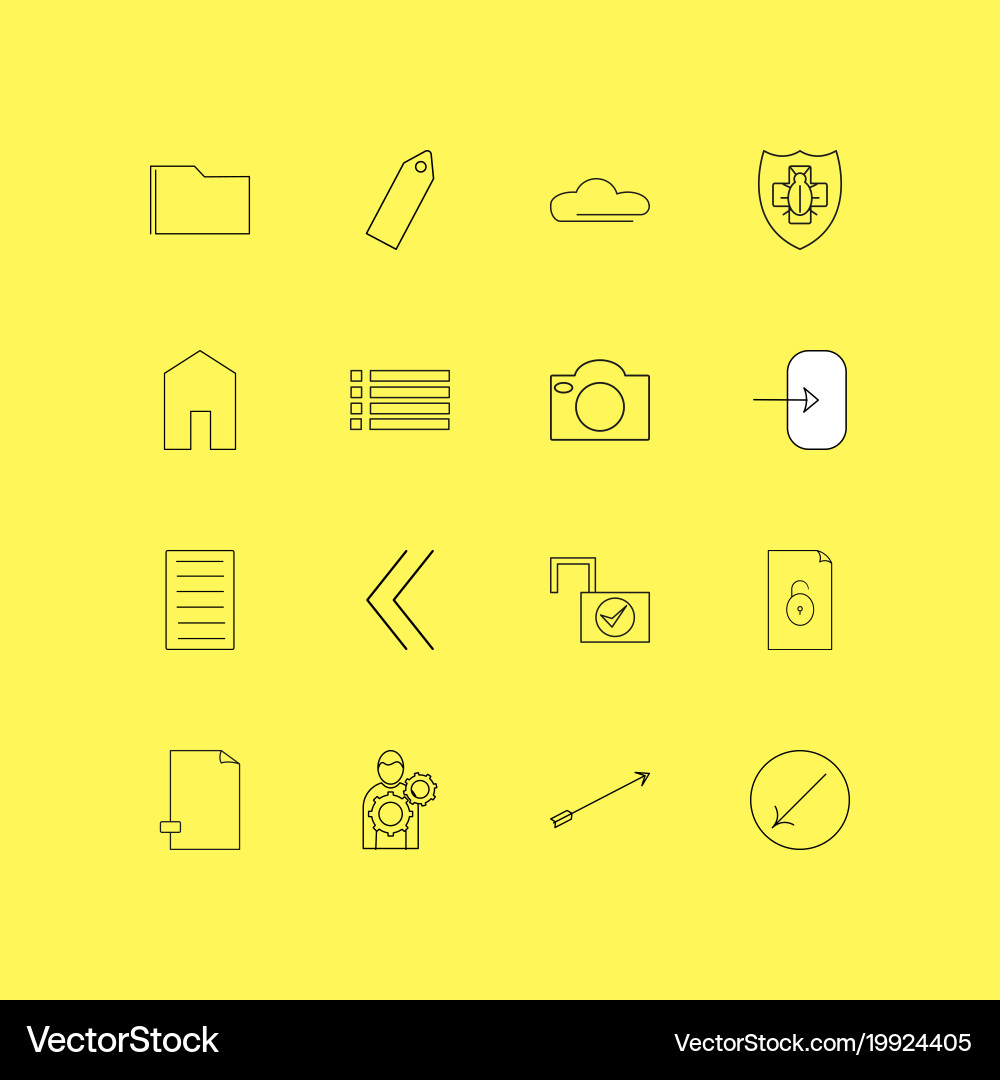 Internet of things linear icon set simple outline vector image