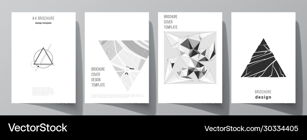 Layout a4 format modern cover mockups Vector Image