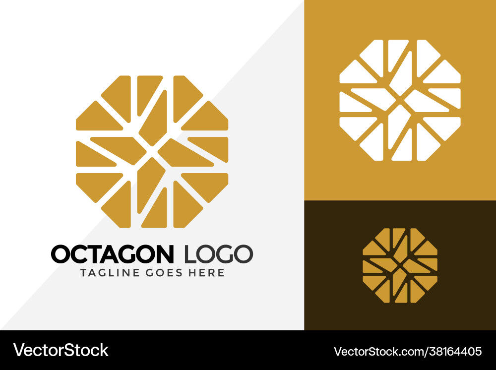 Luxus Octago Logo Design Marke Identität Logos Luxus Octago Logo Design Marke Identität Logos vektorbild