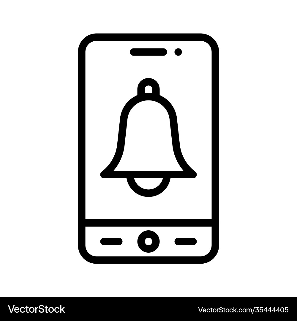 Notification app icon mobile application vector image