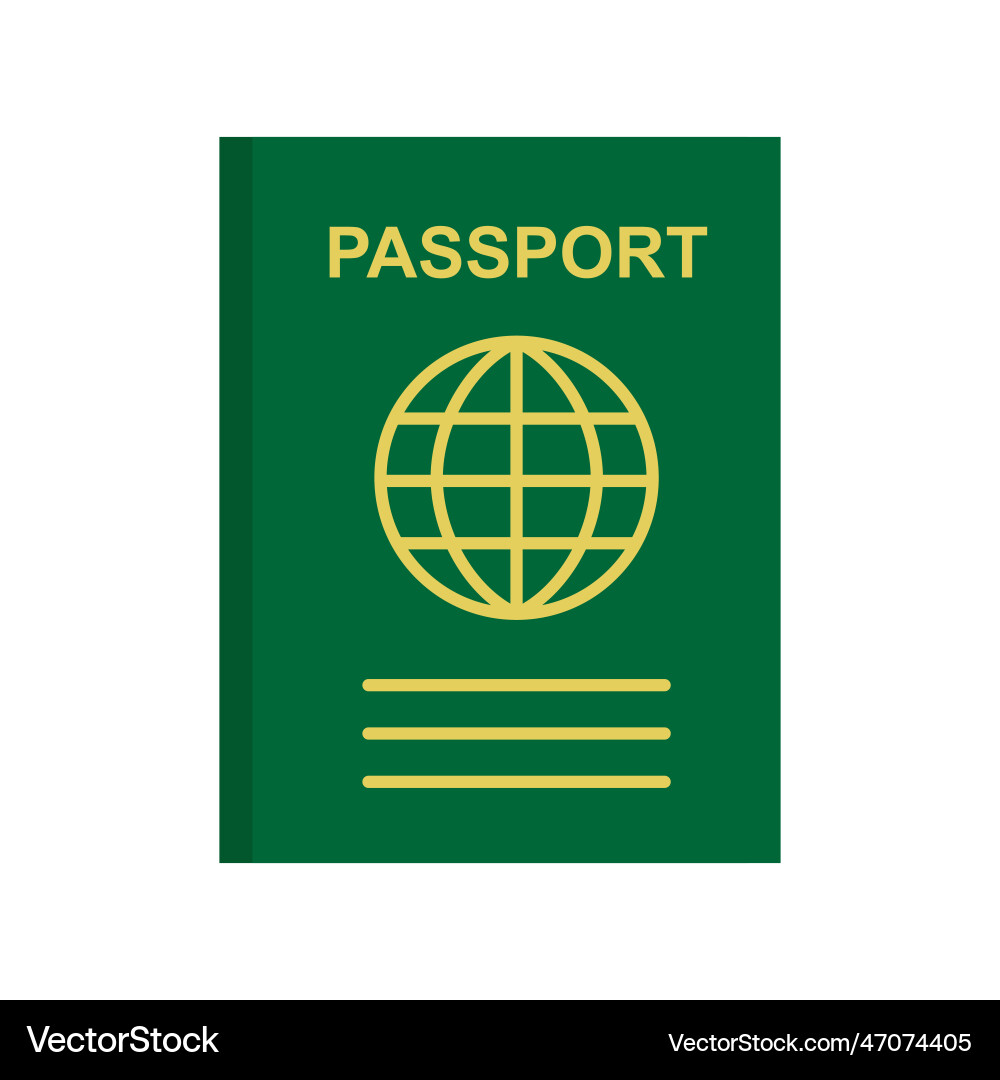 Passport icon image suitable for mobile Vector Image