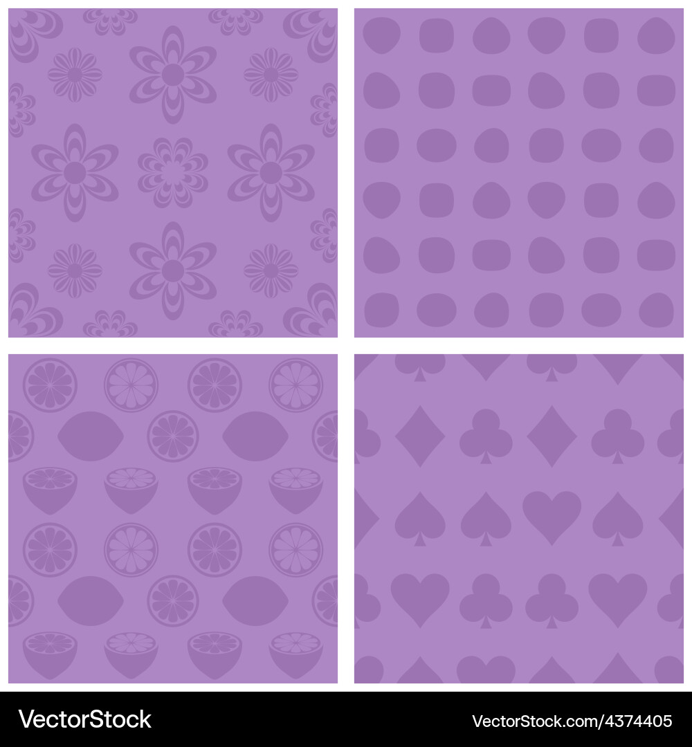 Retro Violet Seamless Patterns vector image