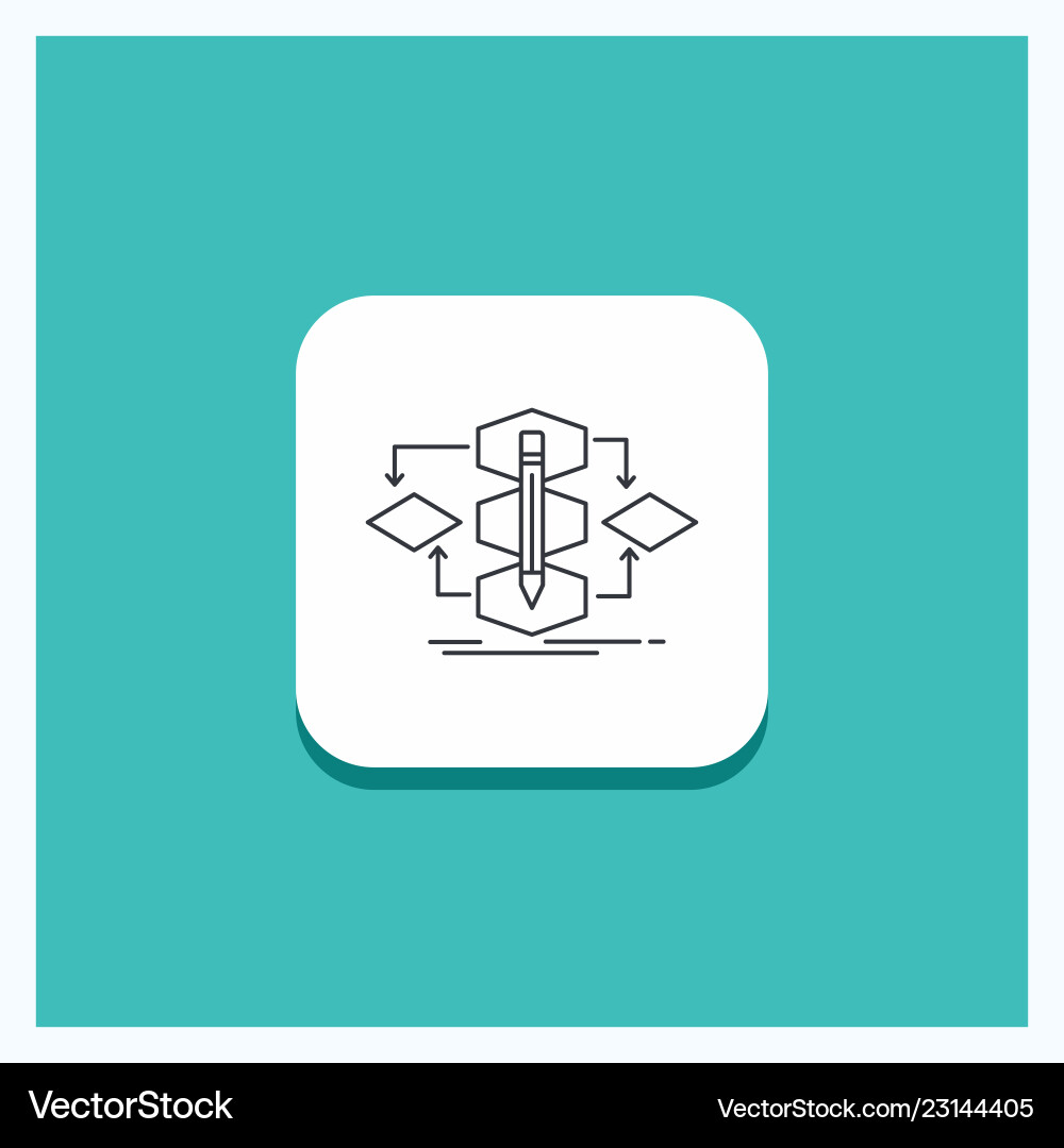 Round button for algorithm design method model Round button for algorithm design method model vector image