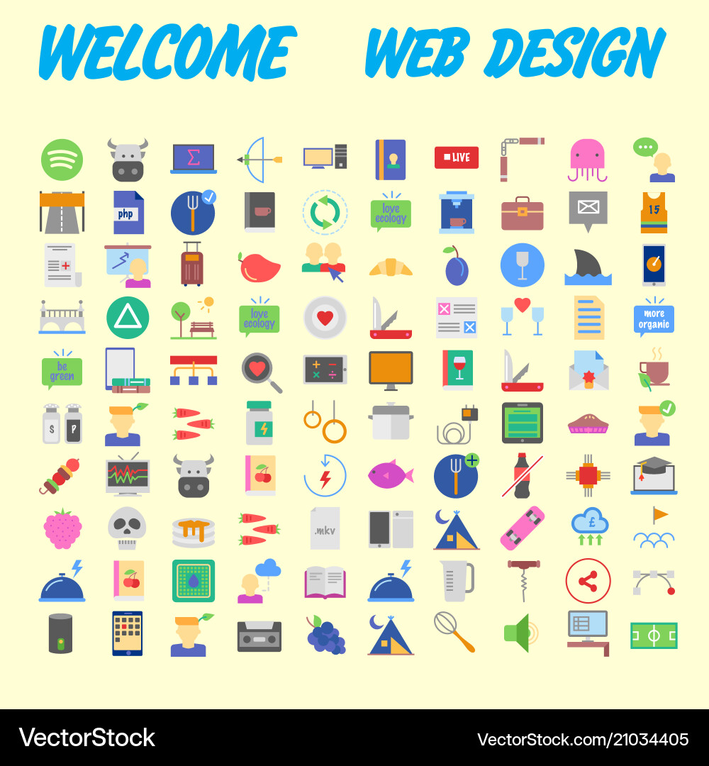 Set line icons in flat design with elements Set line icons in flat design with elements vector image