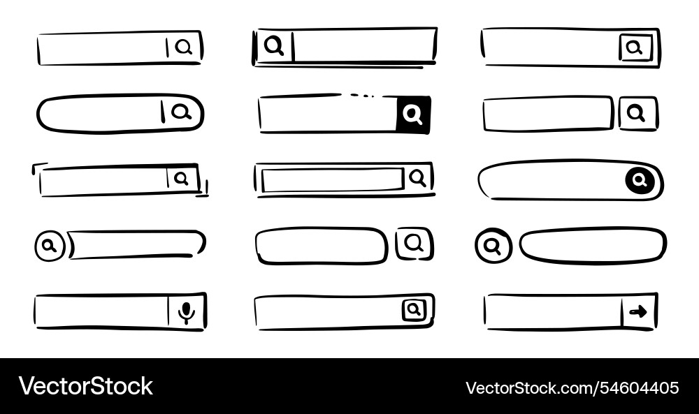 Set of search boxes for websites and ui interface Set of search boxes for websites and ui interface vector image