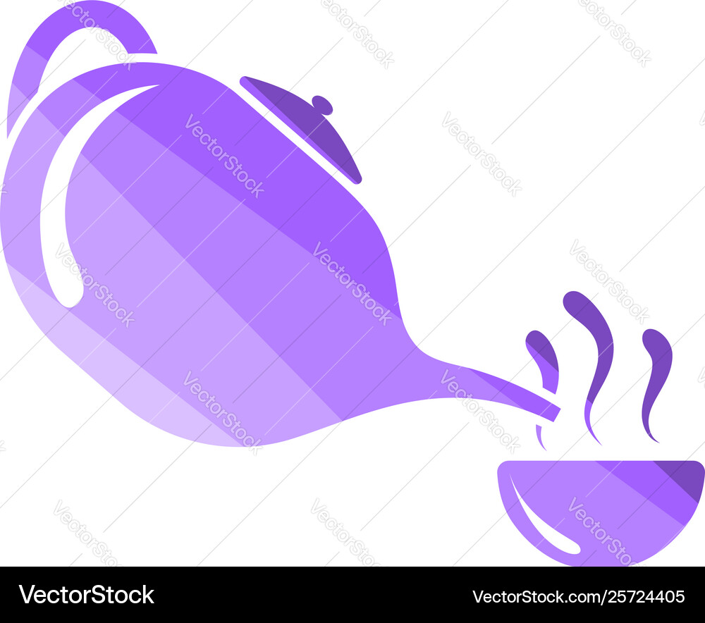 Spa tea pot with cup icon Spa tea pot with cup icon vector image