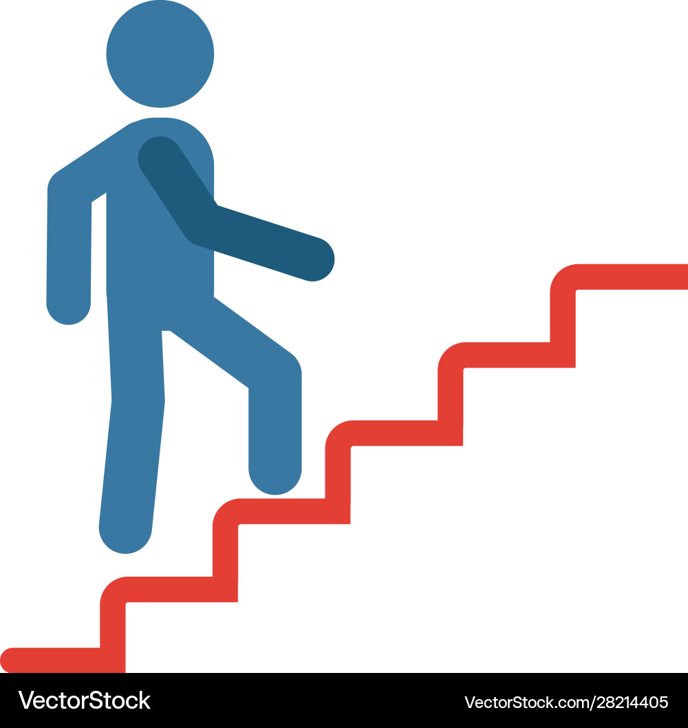 Stairway up icon simple element from shopping Stairway up icon simple element from shopping vector image