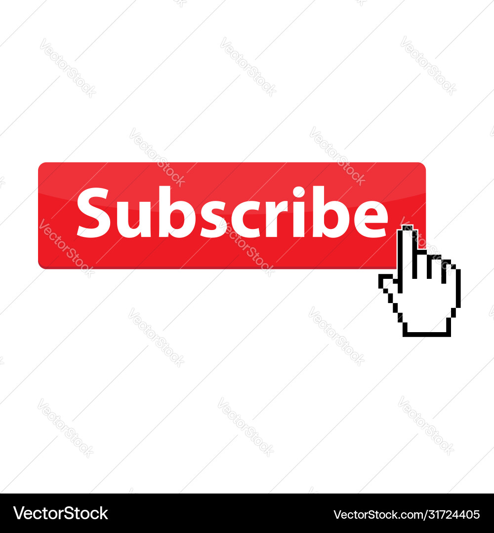 Subscribe red button website element icon Subscribe red button website element icon Vector Image