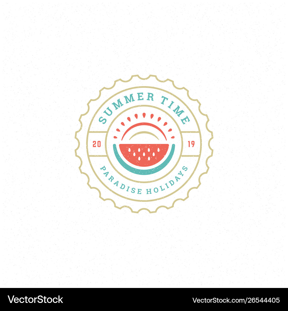 Summer holidays label or badge typography slogan Summer holidays label or badge typography slogan vector image