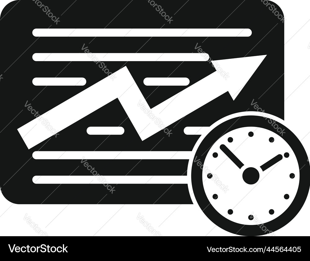 Work flow time icon simple control task vector image