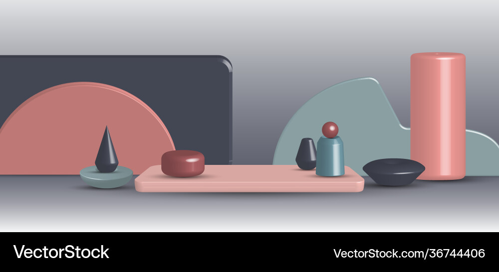Abstract 3d rendering screen design wide Abstract 3d rendering screen design wide vector image