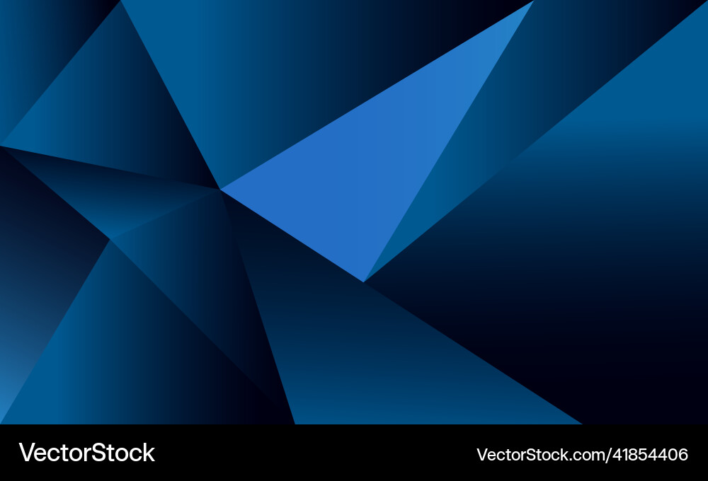 Abstract blue polygon triangles shape background vector image