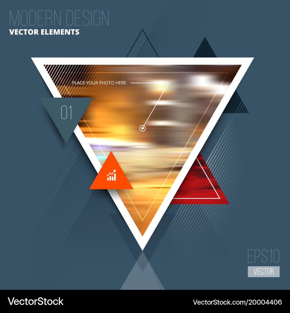 Abstract geometric triangle pattern vector image