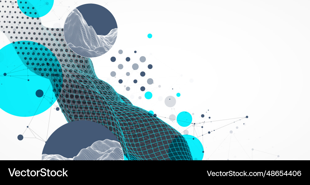 Abstract wave is made in a frame style hflftone Abstract wave is made in a frame style hflftone vector image
