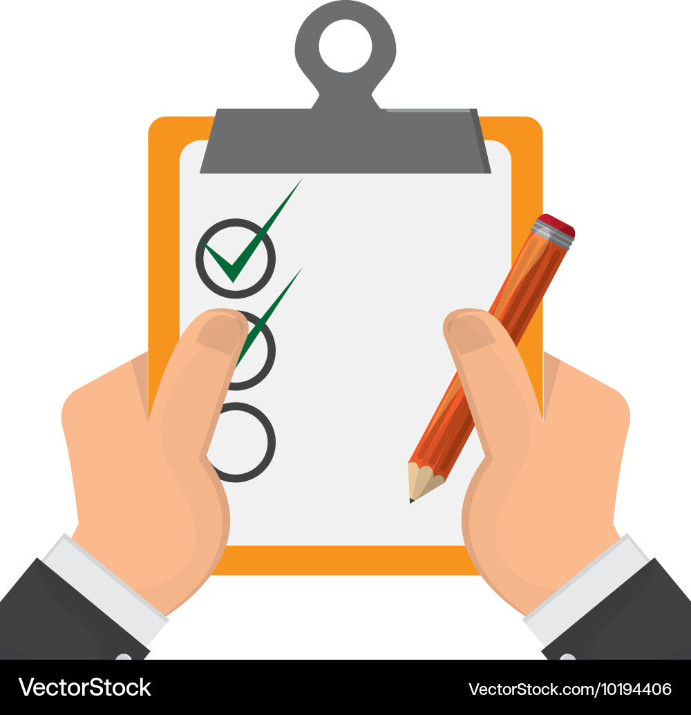 Clipboard with check list icon vector image