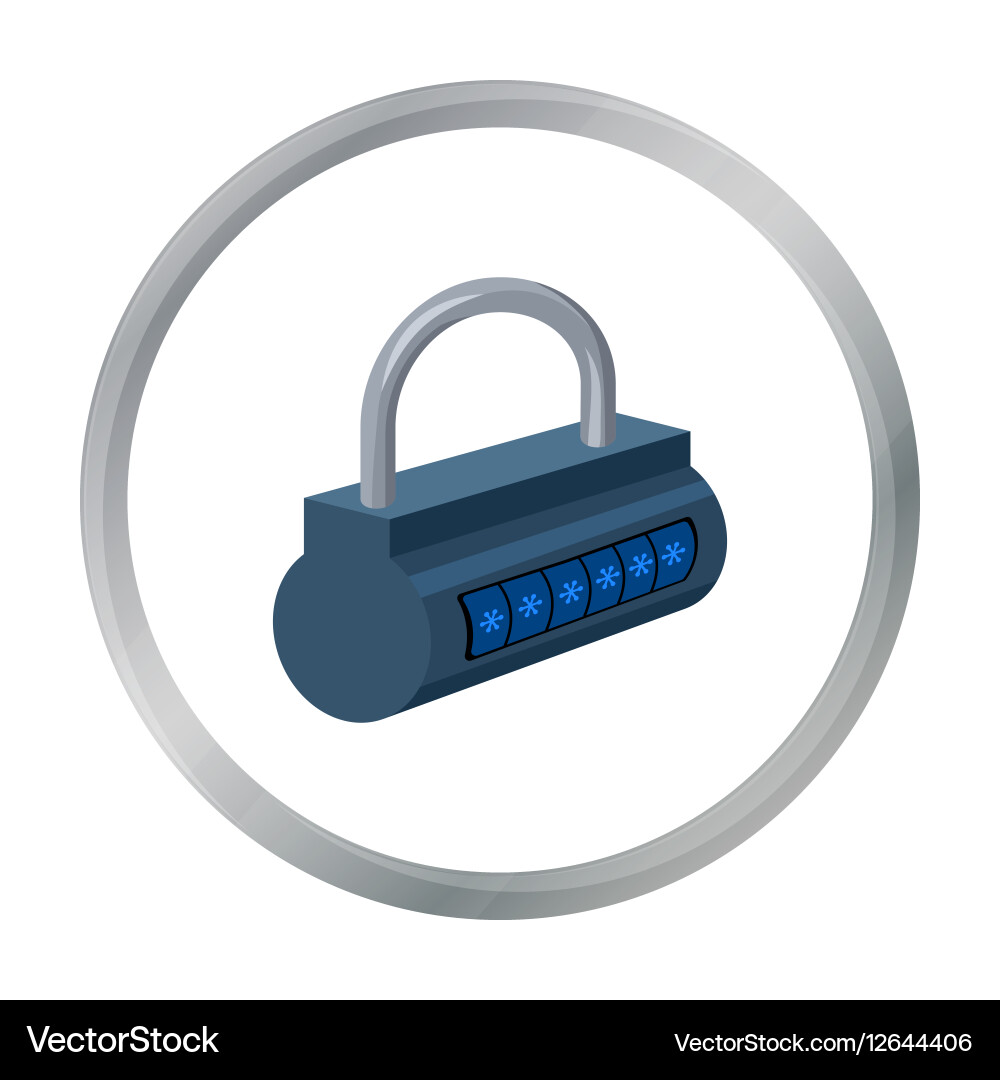 Computer password icon in cartoon style isolated Vector Image