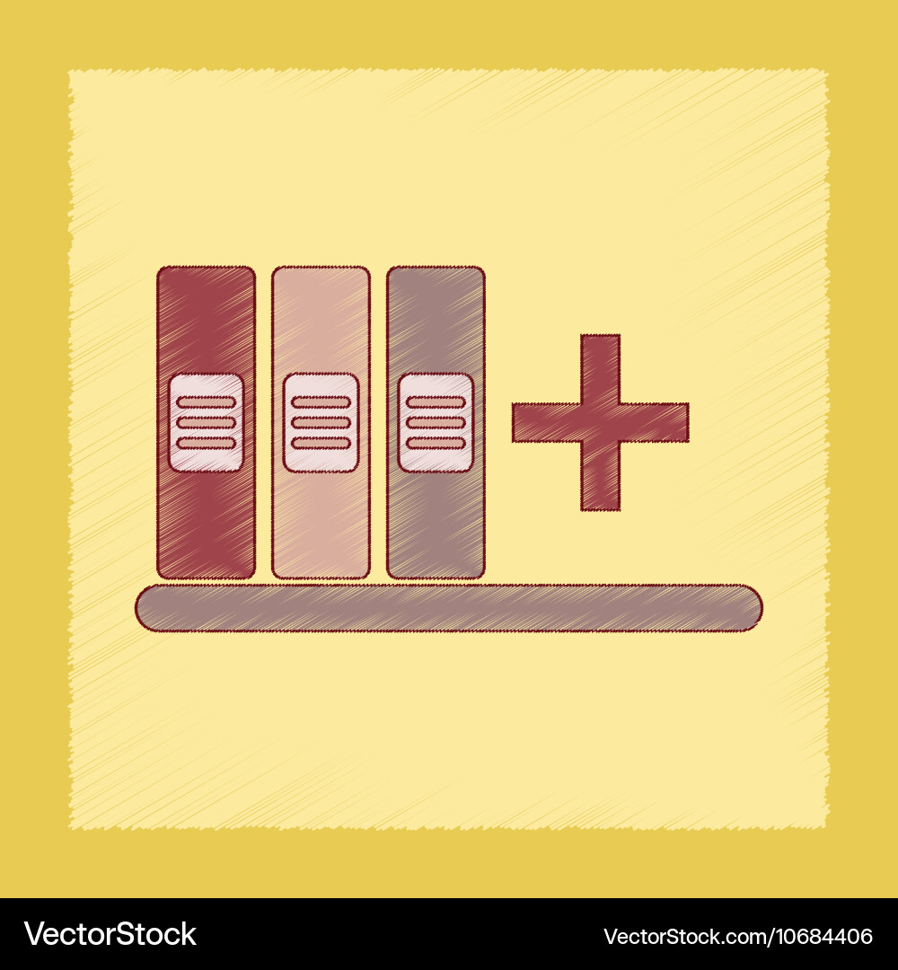 Flat shading style icon shelf folder Vector Image