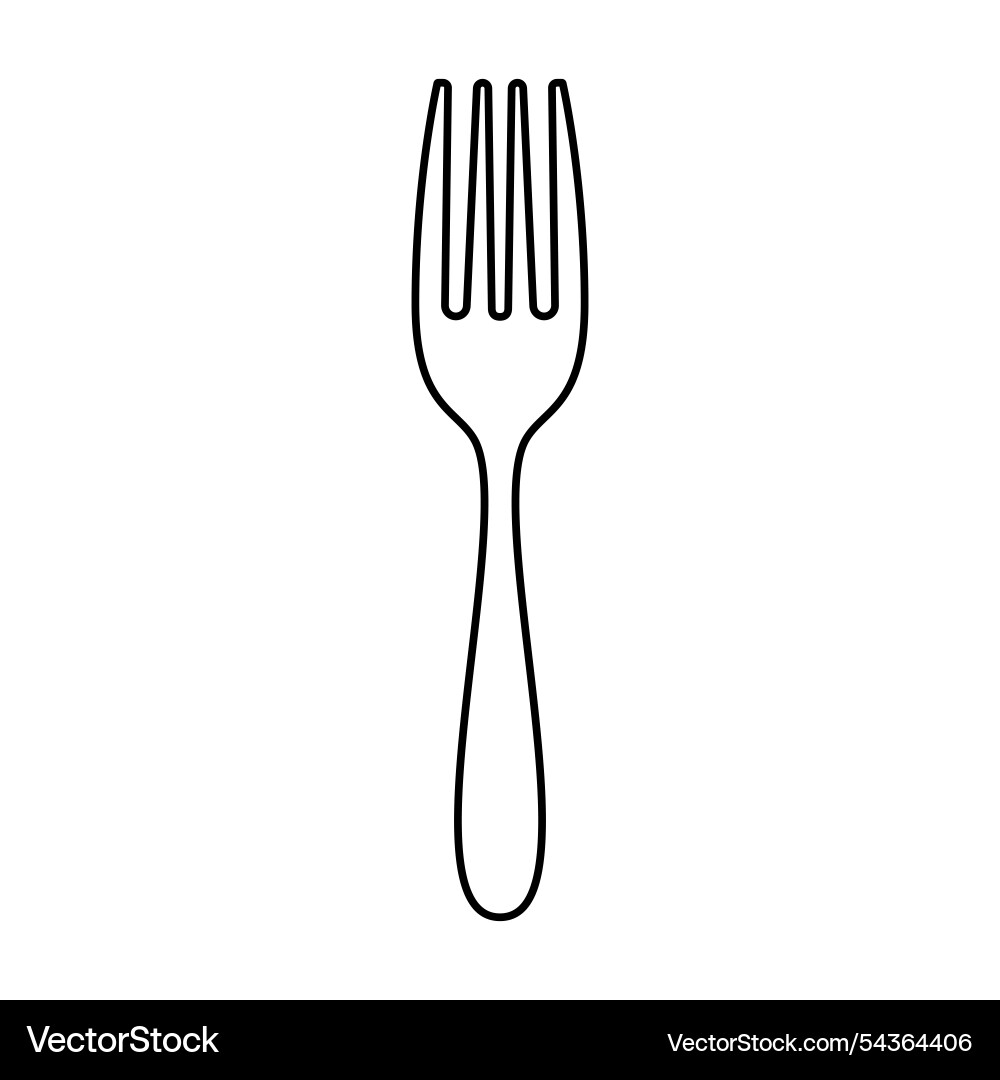 Fork outline Vector Image