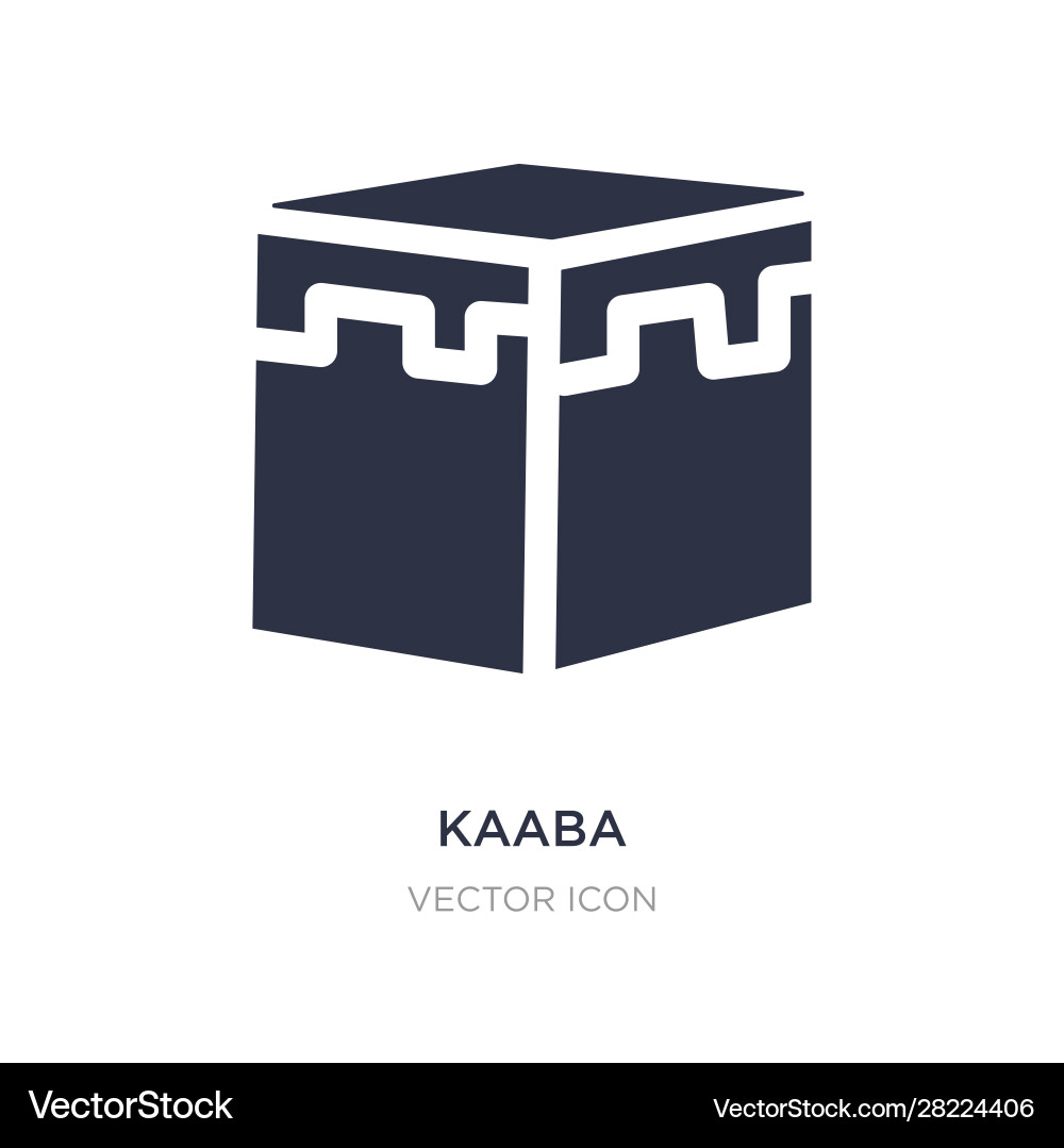 Kaaba icon on white background simple element vector image