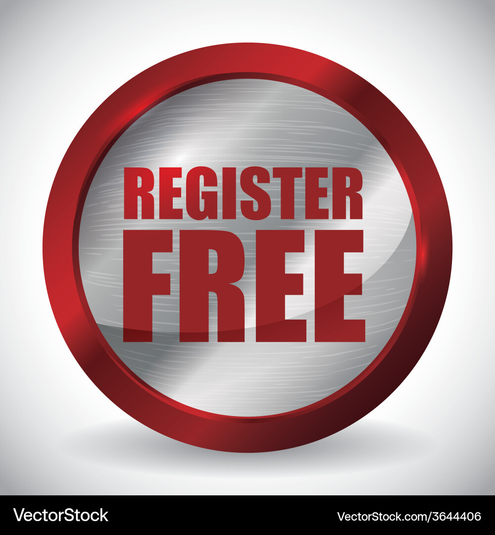 Register button design vector image