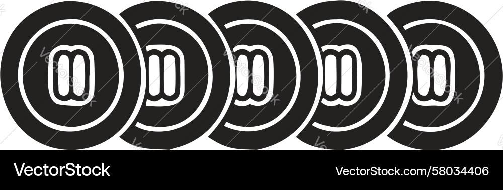 Sequential Disc Array Icon Vector Image