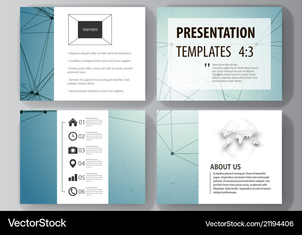 Set of business templates for presentation slides Set of business templates for presentation slides Vector Image
