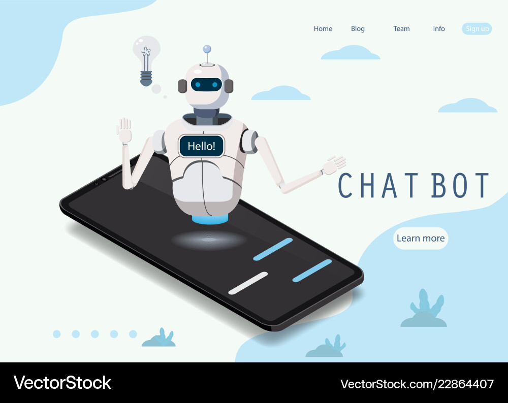 AI Chatbot Smartphone Concept - Science Vector Image